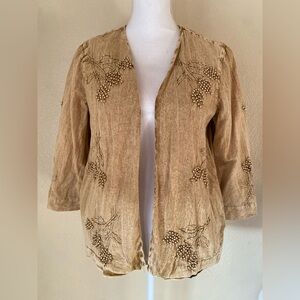 J Jill Pure Jill Elements Embroidered Cardigan